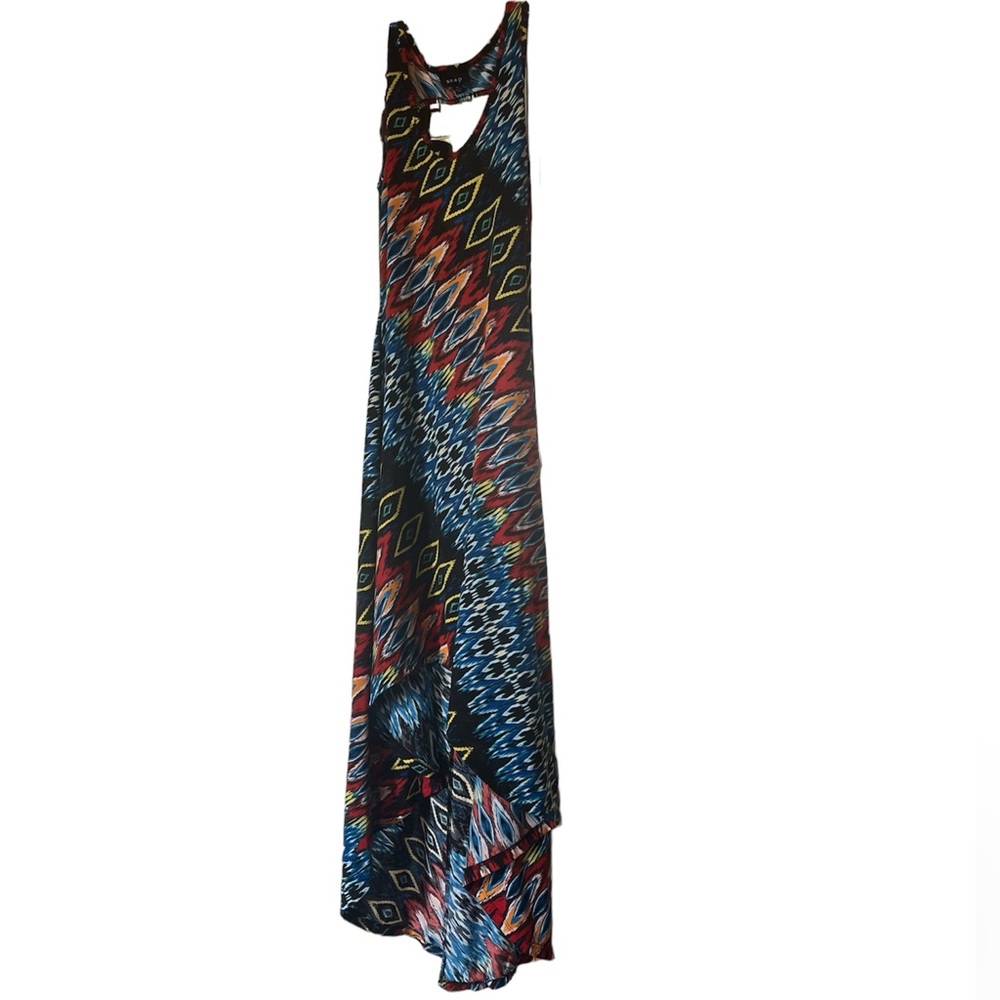 Psychedelic high low dress